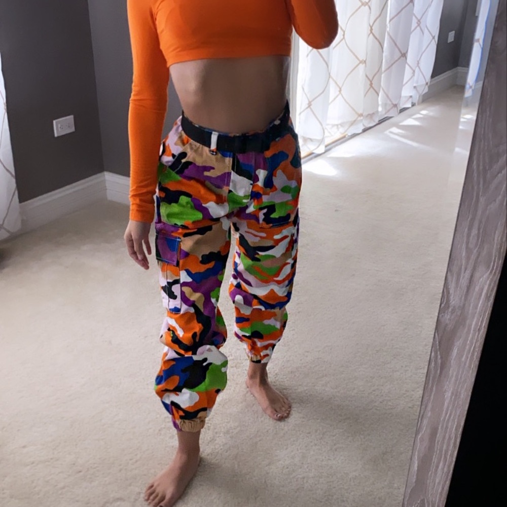 Rainbow Cargo Pants (XS)